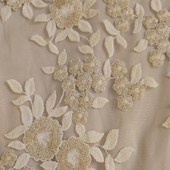 Ralph Lauren Cream and Gold Floral Mini Dress - Picture 9 of 15